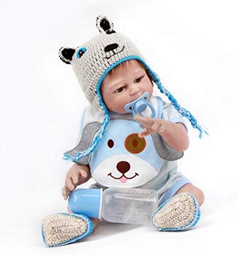 HRYEOY 20 inches 50 cm Reborn Baby Doll Boy Full Body Soft Silicone Handmade Lifelike Toddler Babies That Look Real Life Newborn Child Toys Birthday Gift