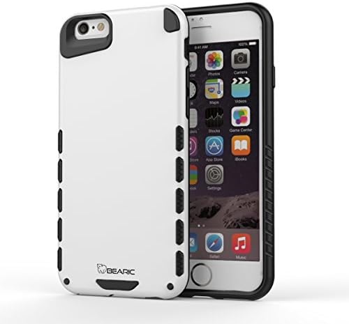 Bearic Grizzly Protection Case For iPhone 6 Plus/6s Plus 5.5" Screen Protector Included | Lifetime Warranty (White)