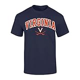 Elite Fan Shop NCAA Virginia Cavaliers Mens NCAA T Shirt Team Color ArchNCAA T Shirt Team Color Arch, Navy, Medium