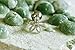 ONDAISY 14k Rhodium Plated Simulated Diamond Cz Jasmin Daisy Leaf Flower Ear Studs Post Ball Barbell Piercing for Women