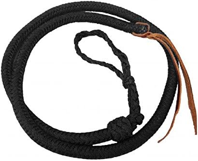 Showman 4.5 Black Soft Durable Braided Nylon Over & Under Leather Poppers Adjustable