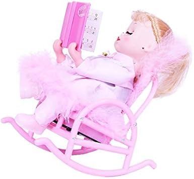 Ey Catching Baby Angel Rolling Chair with Music and Light Effects with Angel Reading Doll (Multi Color)