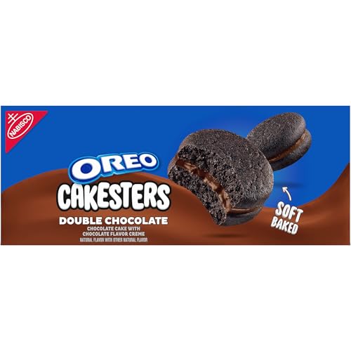 OREO CAKESTERS DOUBLE CHOCOLATE SOFT SNACK CAKES, 5-2.02 OZ SNACK PACKS