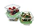 Kinetic 6 Piece Glassworks Series Oven Safe Square Food Storage Set, 15 oz, Clear