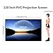 Excelvan 120 Inch 16:9 PVC Fabric Portable Indoor Outdoor Projector Screen Rolling High Color Reduction Theater Screen for Home Cinema Movie