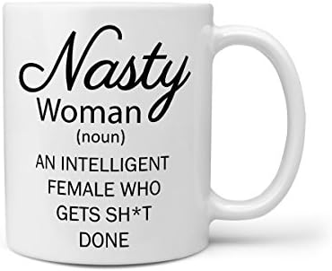 Skinified Nasty Woman Mug, Funny Anti Trump Coffee Mug, Anti Trump Gag Gift, 11-Ounces, Ceramic