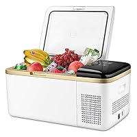 19 Quart Portable RV Refrigerator/Mini Freezer Compact Vehicle Car Fridge Electric Cooler for Car,Truck,RV,Boat,Outdoor and Indoor Use 12/24V DC, 110-240V (18L),Cooling from 68°F to -13°F(White)
