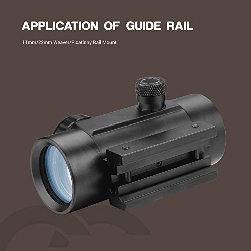 ESSLNB Airsoft Red Dot Scope Reflex Sight 30mm Optics Prism with 5 Brightness Settings 20mm/11mm Weaver/Picatinny Rail Mount for Hunting Spotting Aiming Positioning (Red/Green Sight Scope)