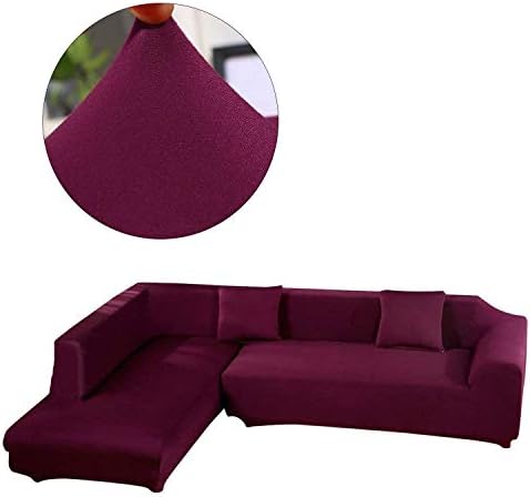 ANGELLOONG Sectional Sofa Cover, Stylish Furniture Protector for L Shape Sofa, Slip Resistance Chaise Couch Cover