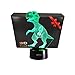 KIVVEE 3D Lamp Dinosaur Baby Shape Boys Best Bithday Gift Acrylic Table Night Light Furniture Decorative Colorful 7 Color Change Household Desk Accessories