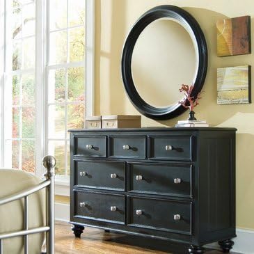 Amazon Com American Drew Camden Dark Dresser W Round Mirror In