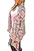 Myobe Womens Aztec Print Drape Open Front Drape Boyfriend Cardigan Sweaters, Pink red, XL