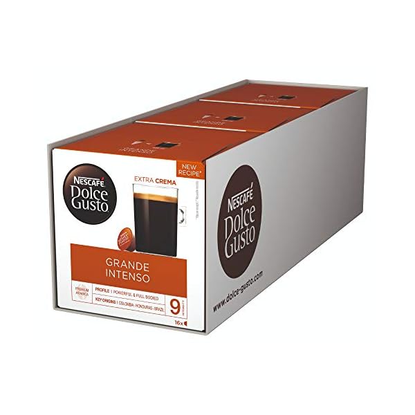 NESCAFÉ Dolce Gusto Grande Intenso 48 Kaffeekapseln (Arabica Bohnen aus Ostafrika und Südamerika, Haselnussbraune Crema…