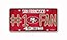 Rico Industries NFL #1 Fan Metal License Plate Tag, San Francisco 49ers