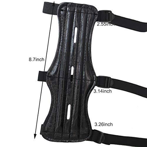 HRCHCG 8.7" Archery Armguard 3 Straps Arm Guard for Recurve Bow Compound Bow Traditional Bow American Hunting Bow Hunting Shooting Target Accessories