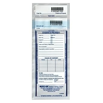 Sirchie - Integrity Evidence Bags, 4inch X 7.5inch 100/pack - IEB4000 ...