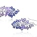925 Sterling Silver Swarovski Crystal Flower Vine Design Cuff Earrings