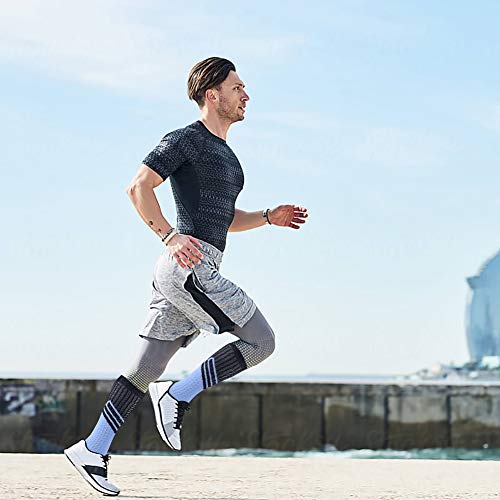 image for HLTPRO Compression Socks for Women & Men - Knee High Socks for Running