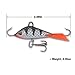 Goture Ice Fishing Jigs with Treble Hook Single Hook for Crappie, Trout, Panfish Walleye Winter Fishing Lures ice Jigging