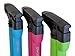 TECHNO Single Torch Lighter Slant Jet Flame, Windproof, – Butane Refillable, perfect for Cigar, Cigarette, Comes in 1 random color