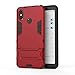 Xiaomi Mi Max 3 Heavy Duty Case DWaybox 2 in 1 Hybrid Armor Hard Back Case Cover with Kickstand for Xiaomi Mi Max 3 6.9 Inch (Marsala Red)