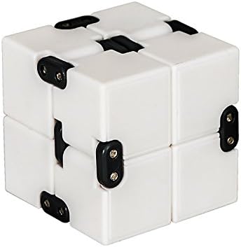 Infinity Cube - Fidget Cube Hand Killing Time Toy Prime Infinite Cube For ADD, ADHD, Anxiety, and Autism Adult and Children (White)