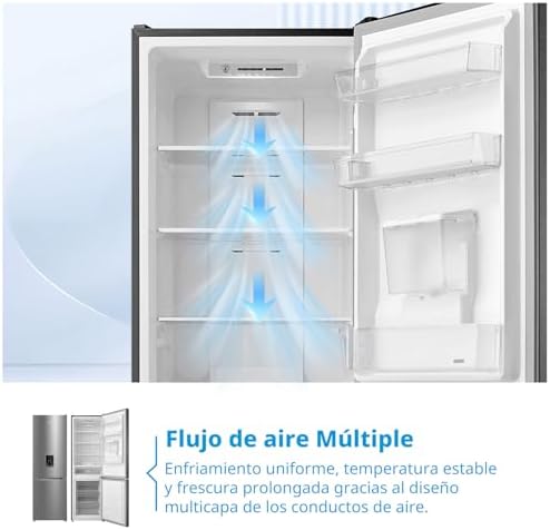 ' 308L Frigorífico Combinado, No Frost, Dispensador de Agua en Puerta