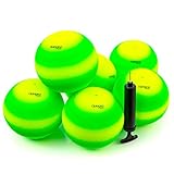 8.5 Inch Playground Balls, Dodge Balls, Kickball's (Set of 6) with 1 Hand Pump, Sports Balls, 250 Grams solid and safe