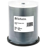 Verbatim CD-R 700MB 52X White Inkjet Printable Recordable Media Disc - 100pk Spindle