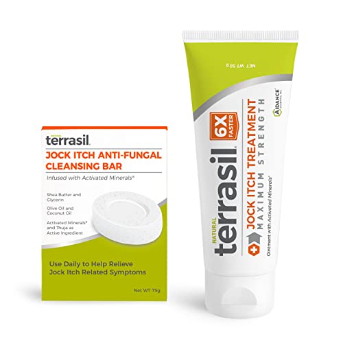 Jock Itch Treatment MAX 50gm Tube and Antifungal Cleansing Soap Kit