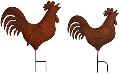 La Grande Prairie - Juego de 2 Siluetas de Gallo y gallinas 3D ...