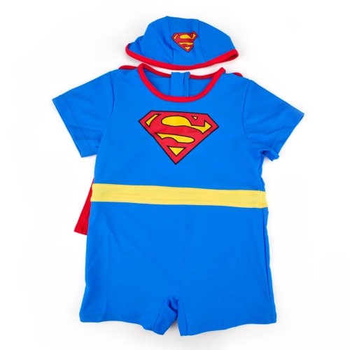 TopTie Toddler Boys' Superman Swimsuit /Bath Suit /Costume, One-Piece Swimwear SIZE2