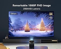 Emotn H1 Mini Projector, Native 1080P, 250 ANSI