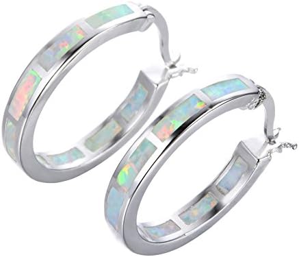 Bamos Jewelry Girls 925 Promise Silver Best Friend Gift Hoop Earrings Wedding Engagement Hoop Stud Earrings 19 MM