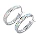 Bamos Jewelry Girls 925 Promise Silver Best Friend Gift Hoop Earrings Wedding Engagement Hoop Stud Earrings 19 MM