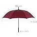 CHNY Golf Umbrella w/Extra Large 60-inch - Auto Open Sturdy & Lightweight (Red)