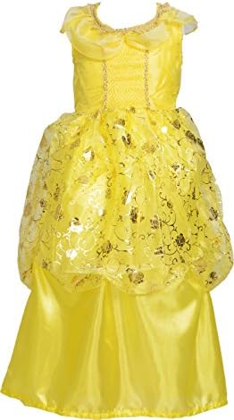 Princess Belle Costume Dress Up for Little Girls Size M 3-5