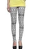Cali Chic Junior's Leggings Geometric Vintage Retro Print Pants One Size Big Seller!
