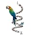 Rope Bungee Perch Bird, 83inch Kintor Pure Natural Colorful Bead Cage Chewing Toys for Small Medium Parrot (83inch Length)