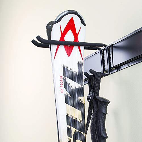 WALMANN Wall Mount Tool Organizer, Ski Wall Rack, Garage Storage Rack