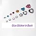 300PCS Self Adhesive Rhinestones Craft Jewels for Kids Jumbo Bling Crystal Gems Stickers 11 Shapes Color Rhinestones，Size ：8mm to 20mm with Glue Stickers in Flat Back for Arts & Crafts Projects (300)
