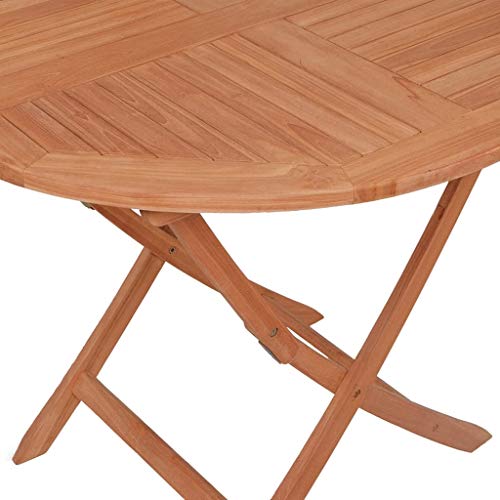 vidaXL Teak Massiv Gartentisch 85cm Klapptisch Balkontisch Holztisch Terrasse – Bild 5