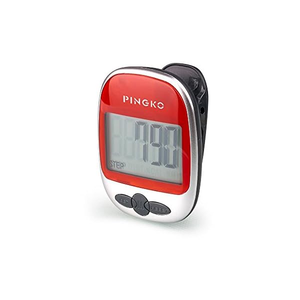 PINGKO Best Pedometer for Walking Accurately Track Steps Multi-Function Portable Sport Pedometers Step/Distance/Calories…