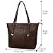 ZMSnow Vegan Leather Tote Designer Handbags for Women Girls (Coffee)
