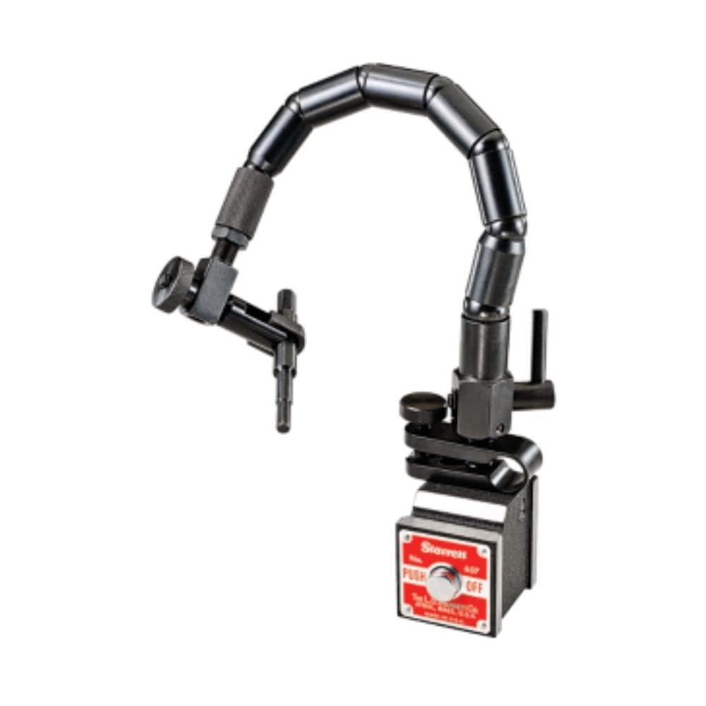 Starrett 657TW Magnetic Base With Flex-O-Post Assembly And Fine-Adjustment Attachment