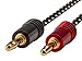 Monoprice Premium Braided Speaker Wire 14AWG - With Gold Plated Banana Plug Connectors - Affinity Series, 1 Pack, 10 Foot