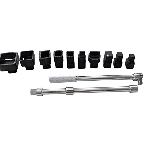 Cleanout Plug Wrench set with Box and Swivel Handel, Made in USA, Steel