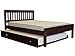 Bedz King Mission Style Full Bed with a Full Trundle, Cappuccino