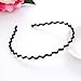 AKOAK 2 Pcs Unisex Black Spring Wave Metal Hoops Hair Bands Girl Men`s Head Band Accessory