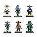 Sbolang Ninja Minifigures Set of 18,Ninjago Minifigures Kai Jay Sensei Wu Master Ghost Building Blocks Toys